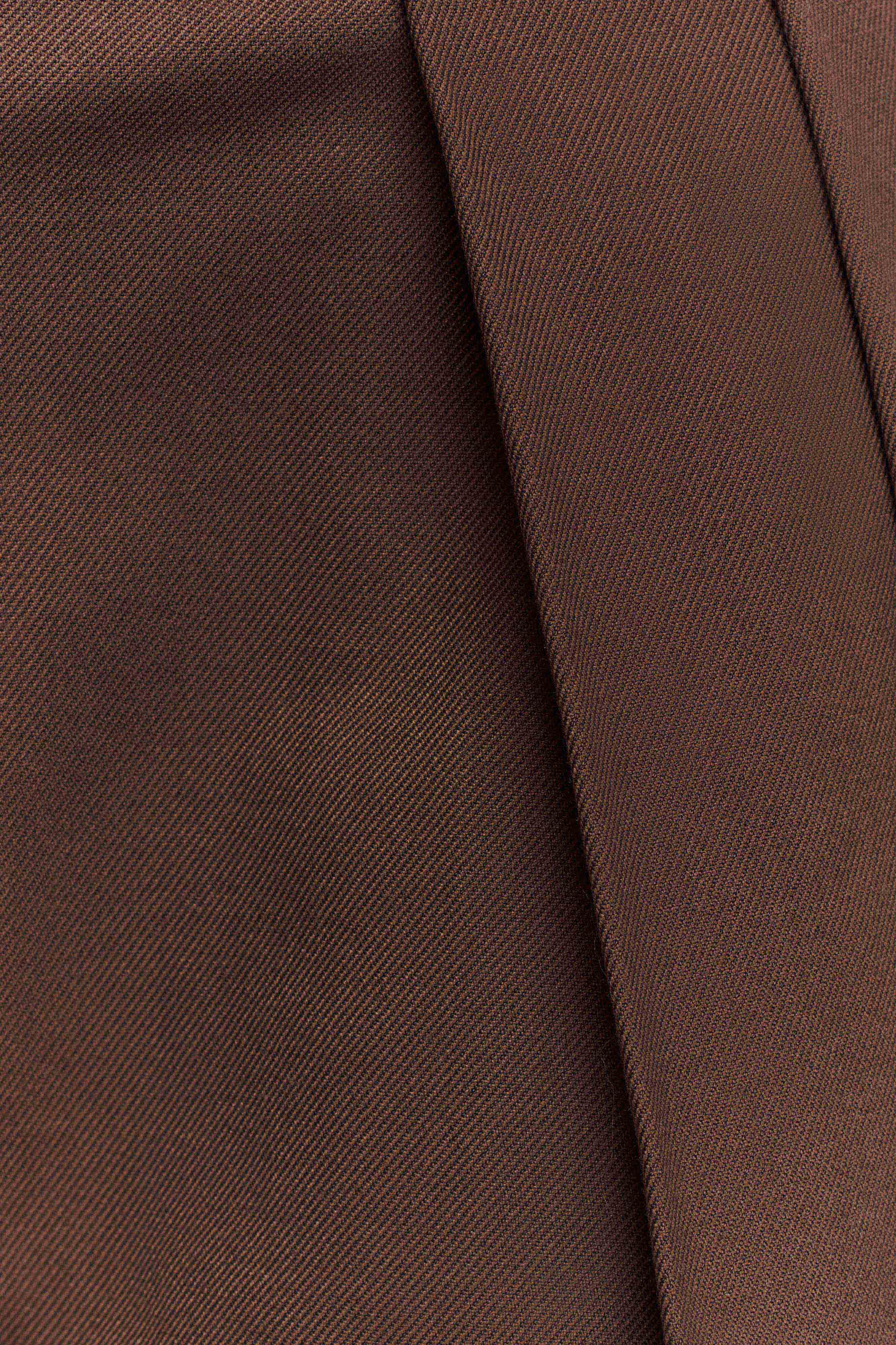 Penelope Pleated High Waisted Pants - Chocolate