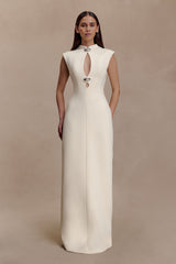 Michelle Cut Out Maxi Dress - Buttercream