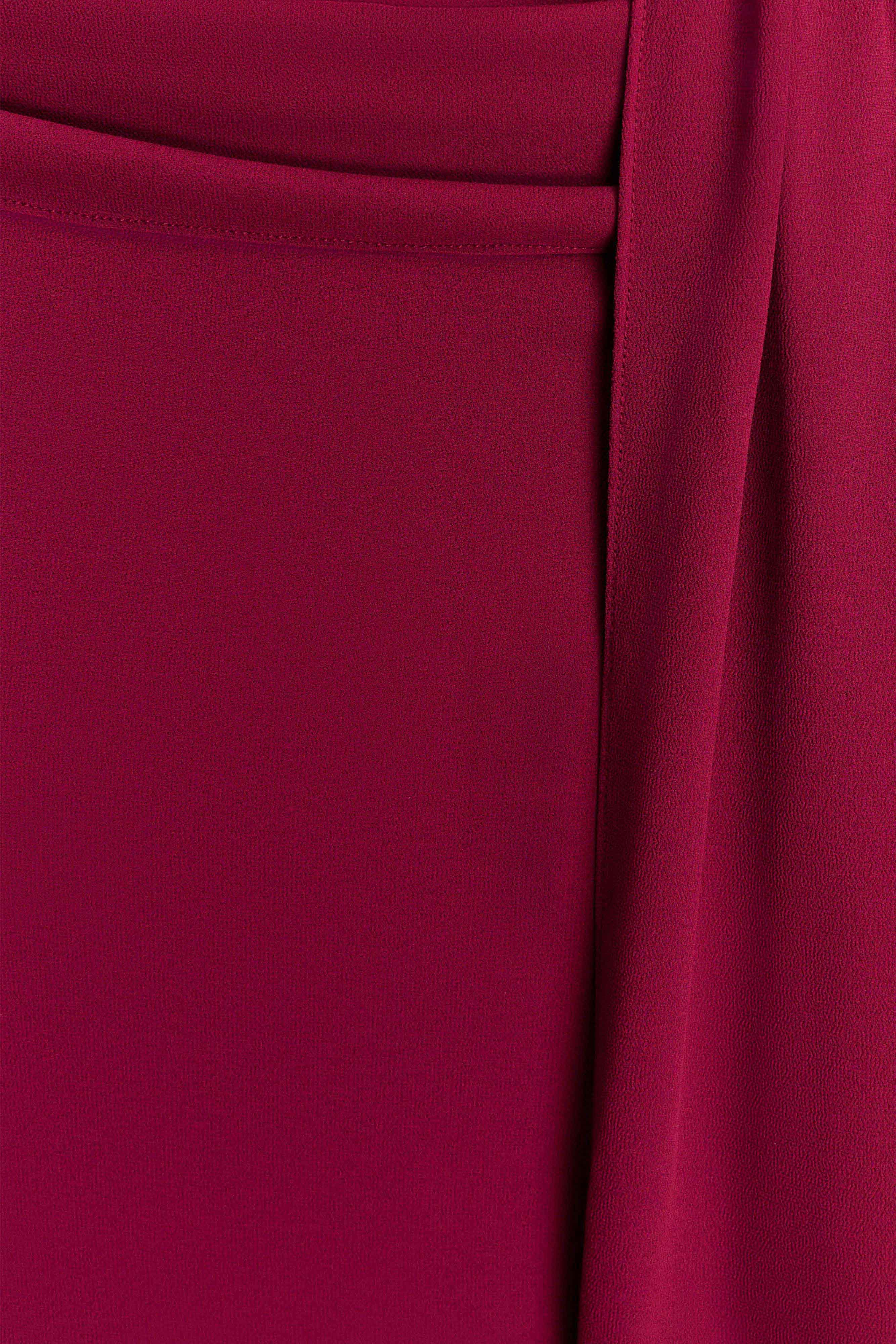 Celina Chiffon Halter Top With Hardware - Cherry Red